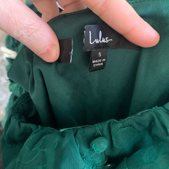 NWOT Lulus Everlasting Charm Emerald Green Floral Jacquard Midi Dress - Picture 8 of 9